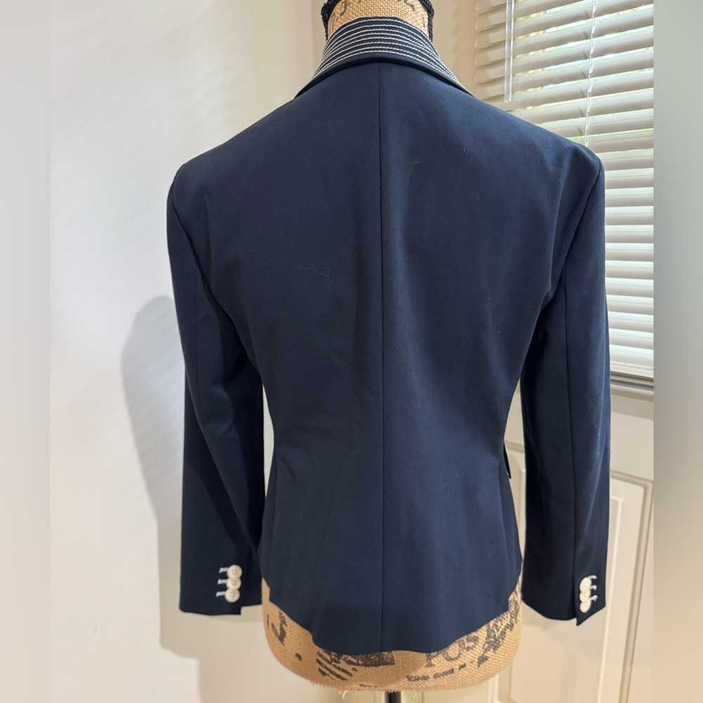 NWT Emporio Armani Dark Blue Blazer with Light Accents size 46 - Picture 5 of 9